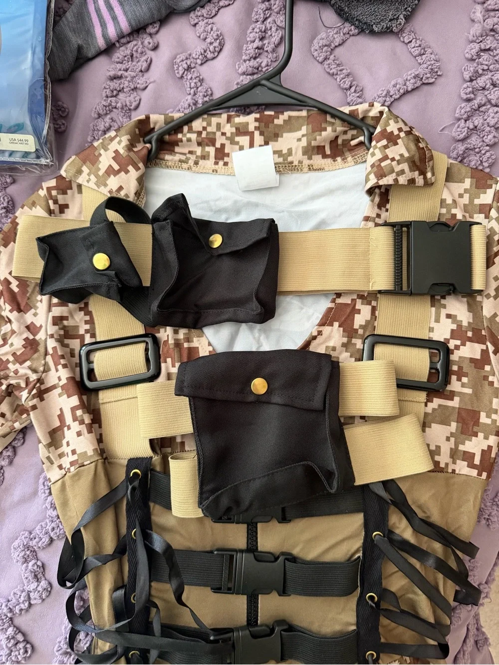 Digital Camo romper Halloween costume - Picture 4 of 5